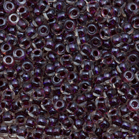 Miyuki Round Seed Bead 6/0 Magic Purple Cranberry Lined Crystal 20g Tube (3208)