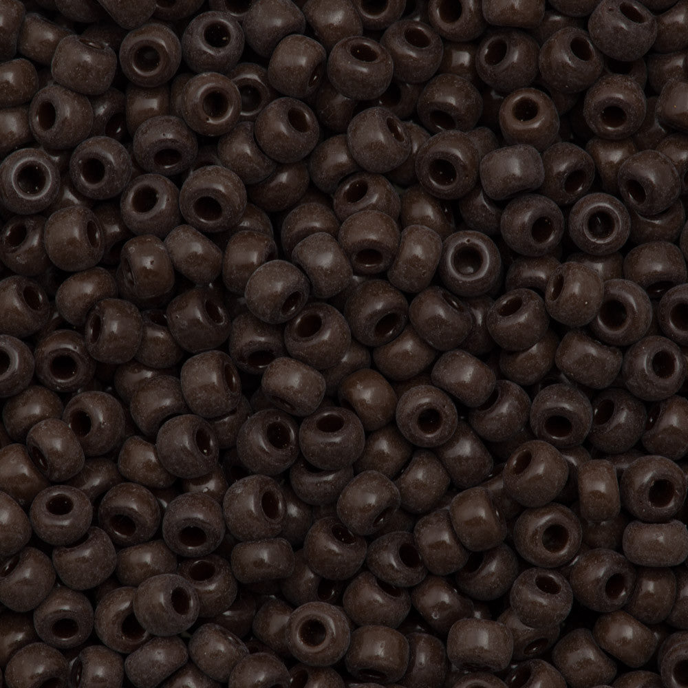 Miyuki Round Seed Bead 6/0 Opaque Chocolate 20g Tube (419)