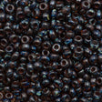 Miyuki Round Seed Bead 6/0 Transparent Dark Amber Picasso 20g Tube (4502)