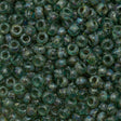 Miyuki Round Seed Bead 6/0 Transparent Olivine Picasso 20g Tube (4506)