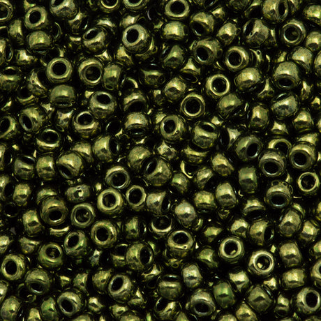 Miyuki Round Seed Bead 6/0 Metallic Olive 20g Tube (459)