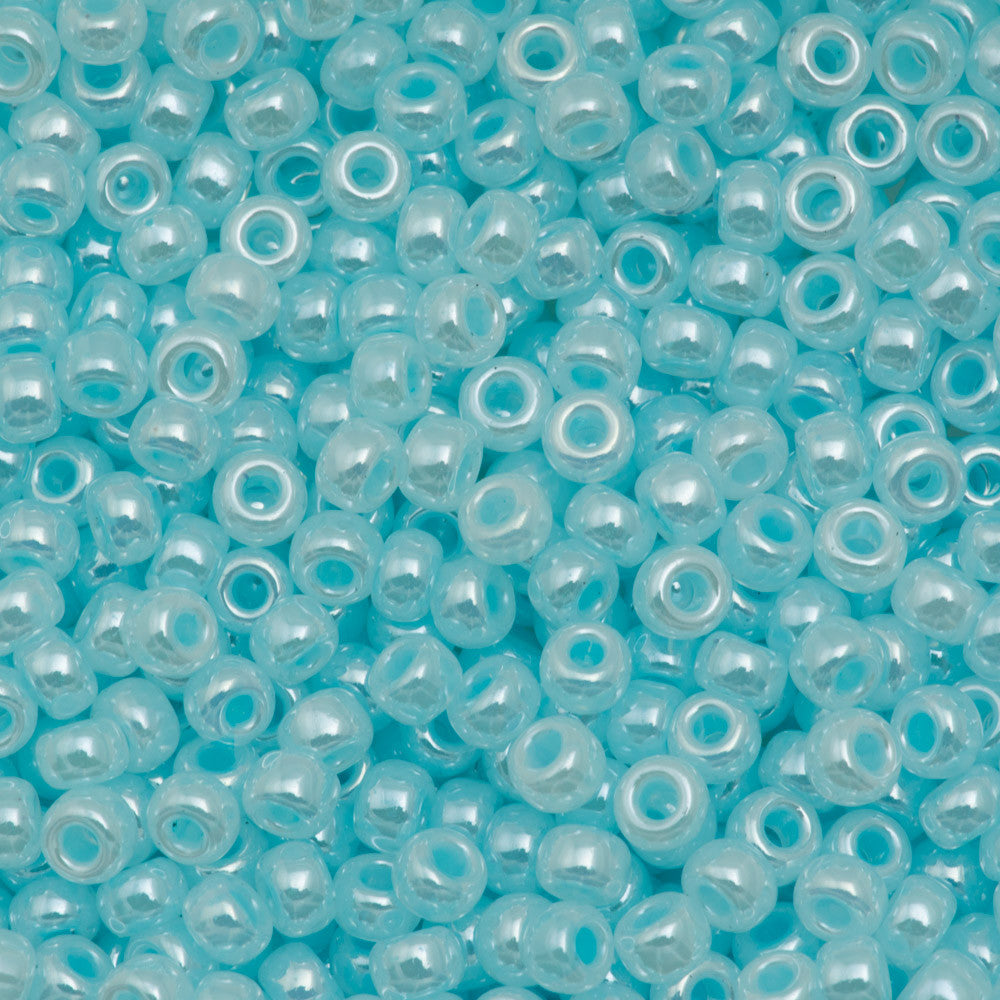 Miyuki Round Seed Bead 6/0 Light Aqua Ceylon 20g Tube (522)