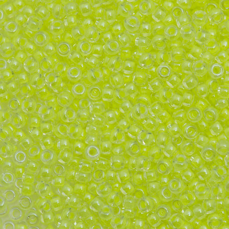 Miyuki Round Seed Bead 8/0 Inside Color Lined Lime 22g Tube (1119)