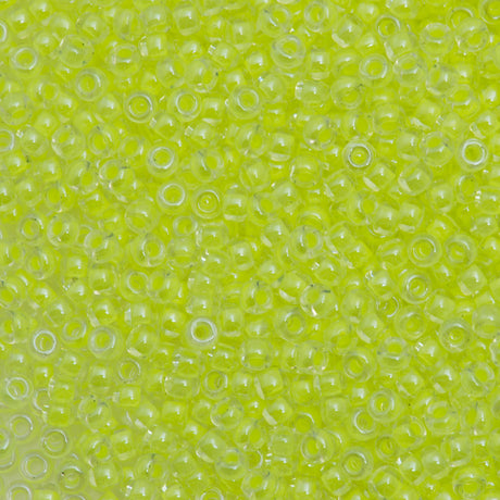 50g Miyuki Round Seed Bead 11/0 Inside Color Lined Lime (1119)