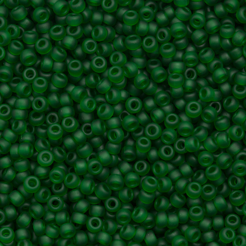 Miyuki Round Seed Bead 8/0 Transparent Matte Green 25g (146F)