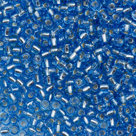 Miyuki Round Seed Bead 8/0 Silver Lined Cornflower Blue 22g Tube (28)