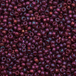 Miyuki Round Seed Bead 8/0 Purple Cranberry Gold Luster 22g Tube (313)