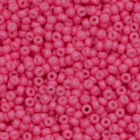 Miyuki Round Seed Bead 15/0 Duracoat Opaque Dyed Party Pink 2-inch Tube (4467)