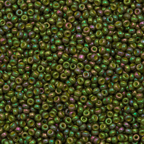 50g Miyuki Round Seed Bead 11/0 Opaque Golden Olive Luster (1897)