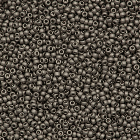 50g Miyuki Round Seed Bead 11/0 Matte Nickel Plated (190F)