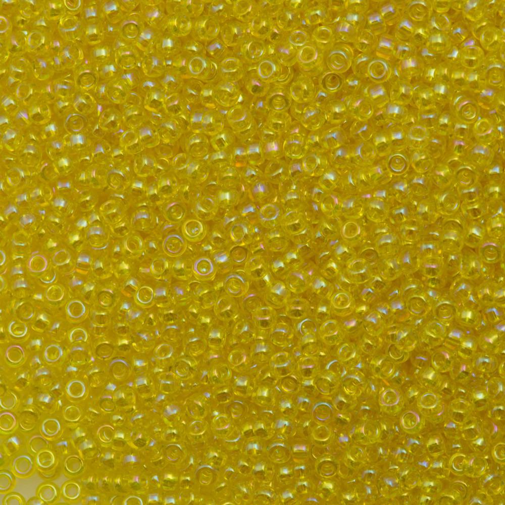 50g Miyuki Round Seed Bead 11/0 Transparent Yellow AB (252)