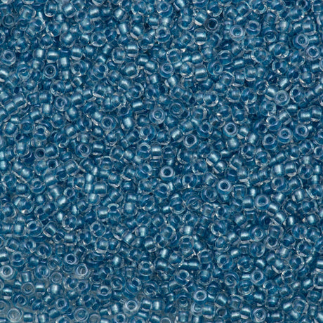 10g Miyuki Round Seed Bead 11/0 Inside Color Lined Sapphire Blue (2606)