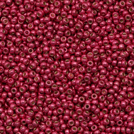 50g Miyuki Round Seed Bead 11/0 Duracoat Galvanized Light Cranberry (4211)