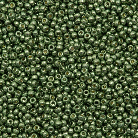 50g Miyuki Round Seed Bead 11/0 Duracoat Galvanized Sea Green (4215)