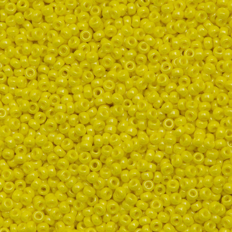 Miyuki Round Seed Bead 11/0 Opaque Yellow Luster 22g Tube (422)