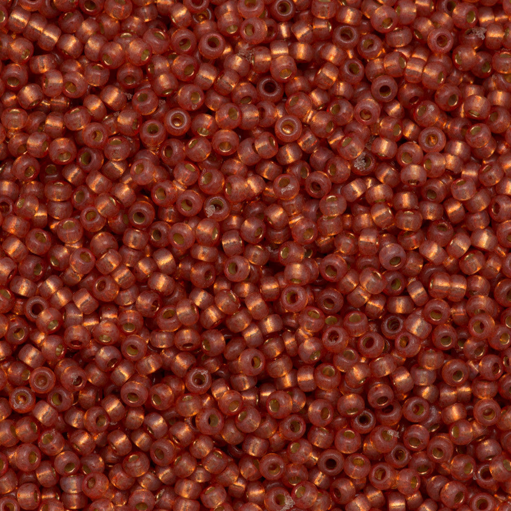 Miyuki Round Seed Bead 8/0 Duracoat Silver Lined Dyed Persimmon 25g (4244)