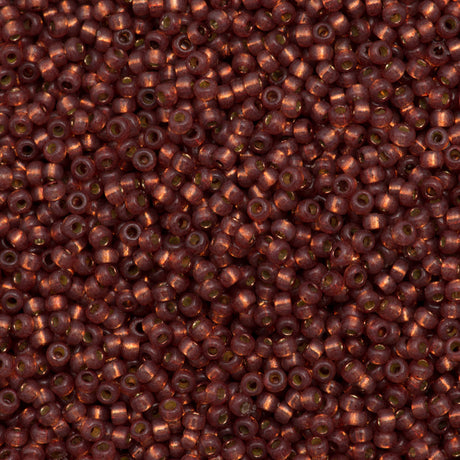 Miyuki Round Seed Bead 11/0 Duracoat Silver Lined Dyed Nutmeg 22g Tube (4245)