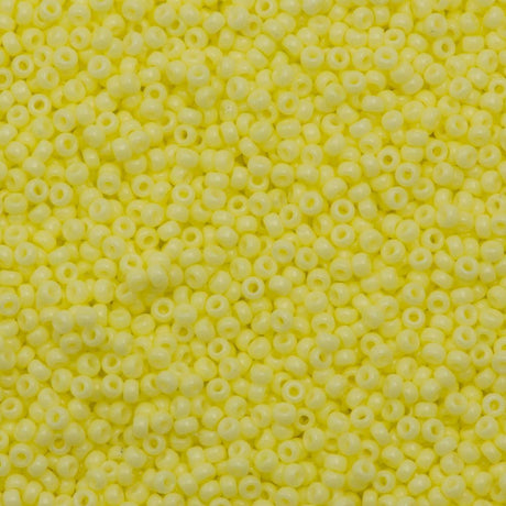 Miyuki Round Seed Bead 15/0 Duracoat Opaque Light Lemon Ice 2-inch Tube (4451)