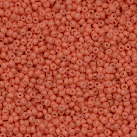 50g Miyuki Round Seed Bead 11/0 Duracoat Opaque Dark Salmon (4462)