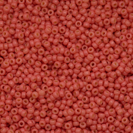 50g Miyuki Round Seed Bead 11/0 Duracoat Opaque Light Watermelon (4464)