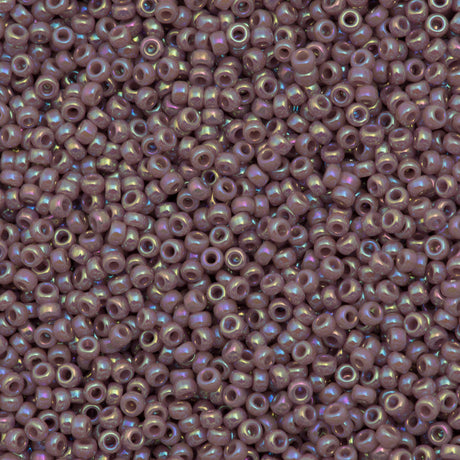 Miyuki Round Seed Bead 8/0 Opaque Mauve AB 22g Tube (478)