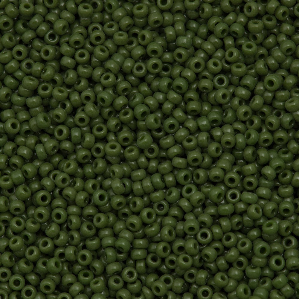 10g Miyuki Round Seed Bead 11/0 Opaque Avocado (501)