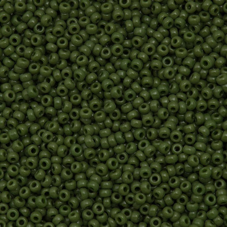 50g Miyuki Round Seed Bead 11/0 Opaque Avocado (501)