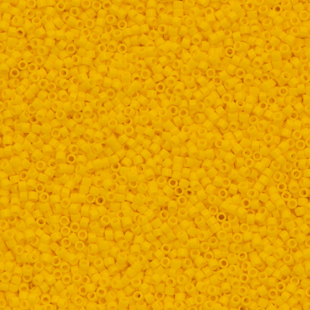 Miyuki Delica Seed Bead 11/0 Opaque Canary Yellow 2-inch Tube DB1132