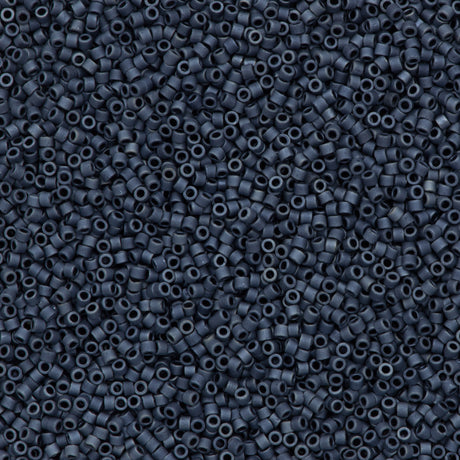 100g Miyuki Delica seed bead 11/0 Metallic Matte Dark Blue Grey DB301