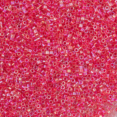 25g Miyuki Delica Seed Bead 11/0 Light Cranberry AB DB75