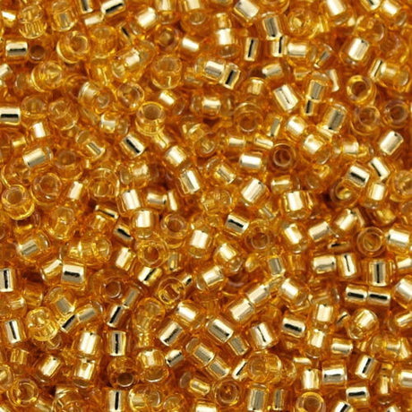 Miyuki Delica Seed Bead 10/0 Silver Lined Gold 7g Tube DBM42