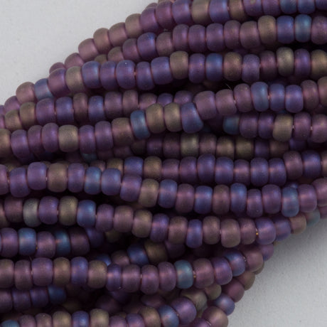 Czech Seed Bead Matte Amethyst AB 1/2 Hank 8/0 (21060M)