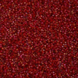 25g Miyuki Delica Seed Bead 11/0 Inside Color Lined Red AB DB295