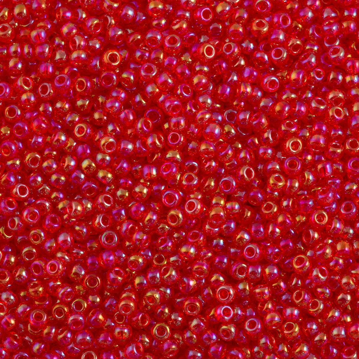 Toho Round Seed Bead 8/0 Transparent Raspberry AB 2.5-inch tube (165)