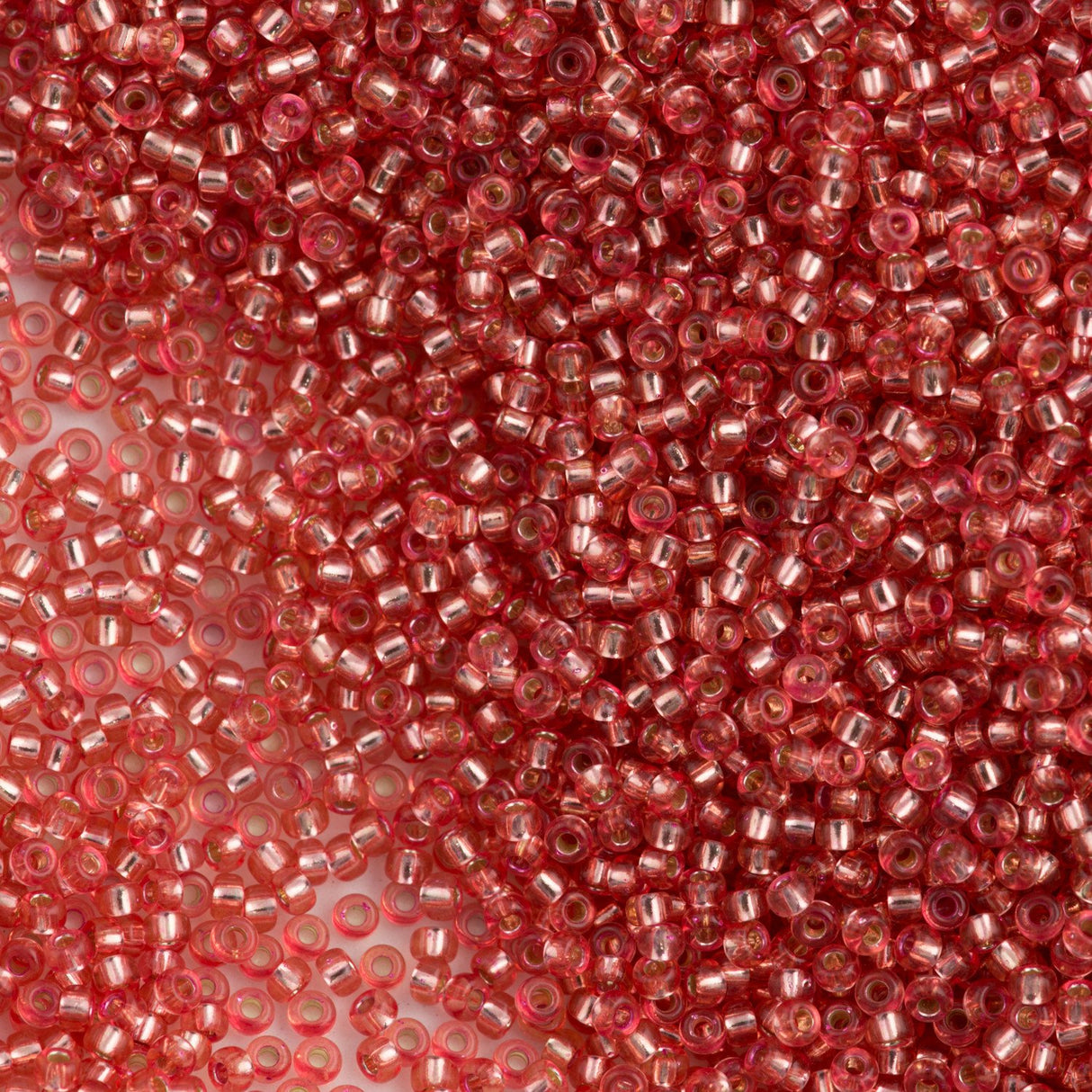 50g Miyuki Round Seed Bead 11/0  Silver Lined Dyed Light Salmon (1660)