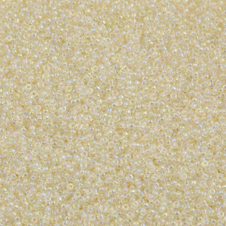 Miyuki Round Seed Bead 15/0 Ivory Gold Luster 2-inch Tube (2442)