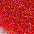 Toho Round Seed Bead 11/0 Transparent Raspberry AB 19g Tube (165)