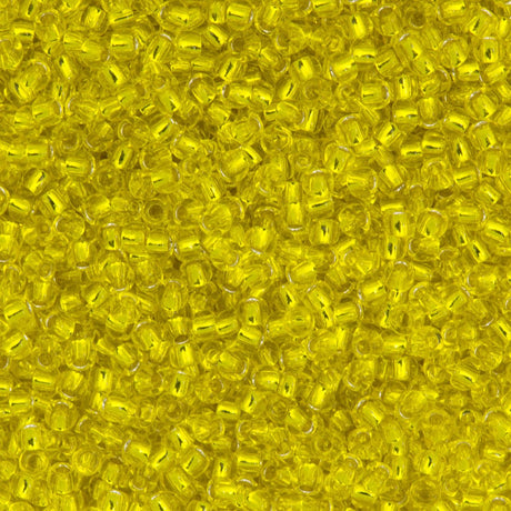 50g Toho Round Seed Beads 11/0 Silver Lined Lemon (32)