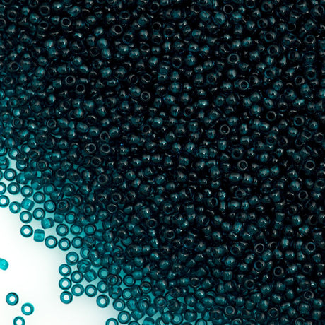 50g toho Round Seed Bead 8/0 Transparent True Teal (7BD)