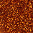 Miyuki Delica Seed Bead 11/0 Transparent Silver Lined Burnt Orange 2-inch Tube DB1333