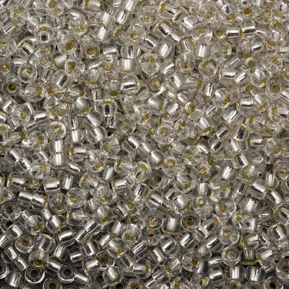 Miyuki Round Seed Bead 6/0 Silver Lined Crystal 20g Tube (1)