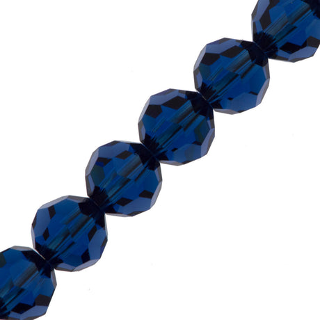 TRUE CRYSTAL 6mm Round Bead Dark Sapphire (255)