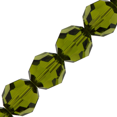 TRUE CRYSTAL 8mm Round Bead Olivine (228)