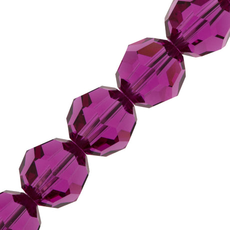 TRUE CRYSTAL 8mm Round Bead Fuchsia (502)