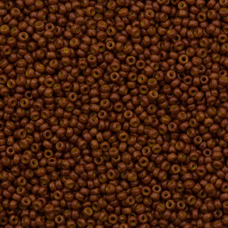 50g Miyuki Round Seed Bead 11/0 Opaque Matte Dyed Chocolate (2044)