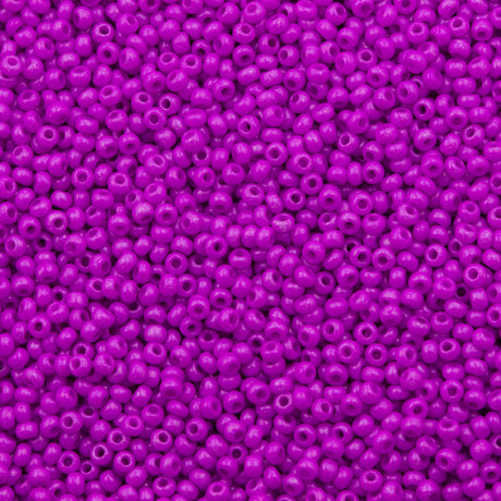 50g Czech Seed Bead 10/0 Opaque Dyed Lilac (16125)