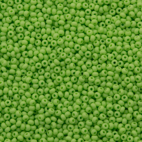 50g Czech Seed Bead 10/0 Opaque Spring Green  (53410)