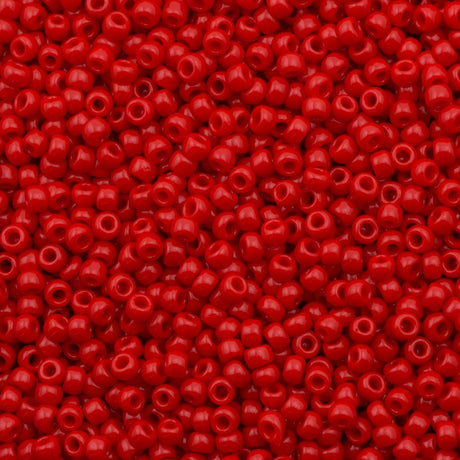 50g toho Round Seed Bead 8/0 Opaque Cherry (45A)