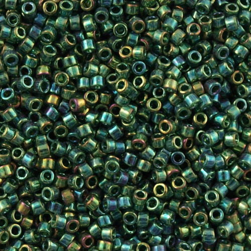 Miyuki Delica Seed Bead 15/0 Emerald Luster AB 2-inch Tube DBS125