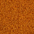 Miyuki Round Seed Bead 11/0 Semi Matte Peach Lined Amber 22g Tube (1937)